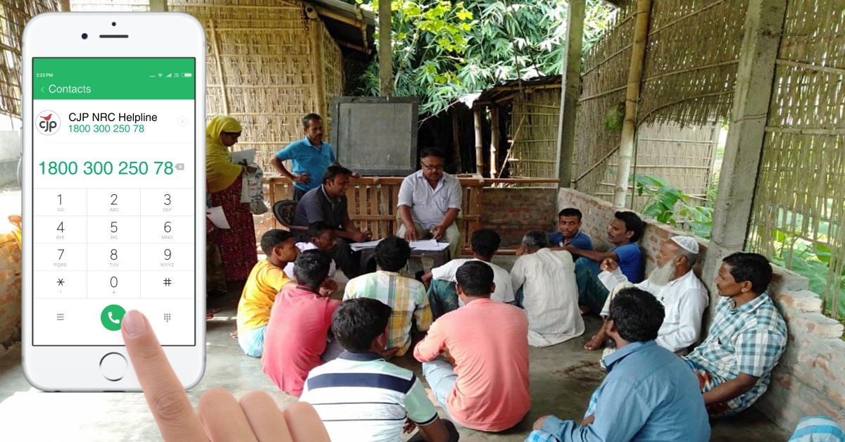 CJP in Action: CJP Volunteer Motivators helping people file NRC Claims in Assam