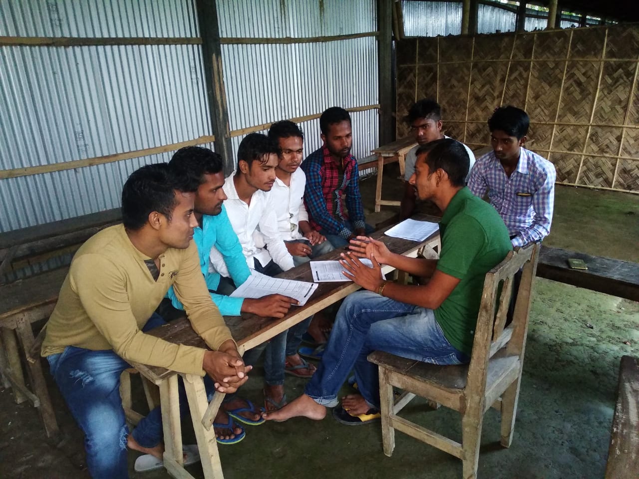 Shajahan Ali Ahmed, Volunteer Motivator, Baksa attended a training program on how to fill one's own and one's neighbour's NRC claim form, organised by Azibar Hoque, NSK level volunteer, in Baksa.
